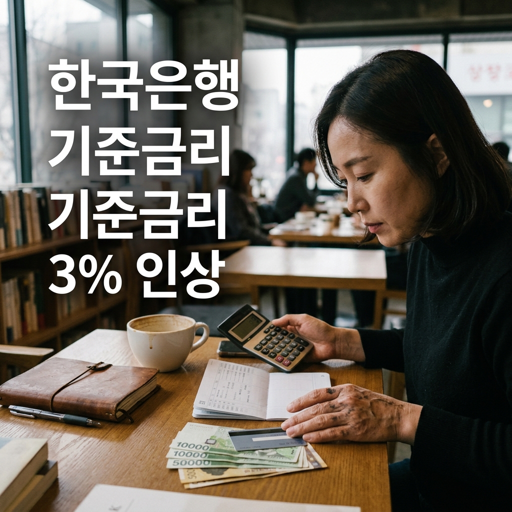 한국은행 기준금리 3% 인상