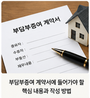 부담부증여 계약서, 채무 인수 내용 작성하고 신고서류 준비하기