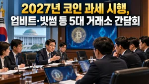 2027년 코인 과세 유예 논의, 업비트·빗썸 등 5대 거래소 간담회